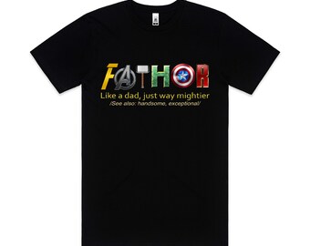 Fathor T-Shirt, Father's Day Gift, Men's T-Shirt, Super Dad, Fathor Definition T-Shirt, Dad T-Shirt, Superhero Dad, Avengers Dad T-Shirt