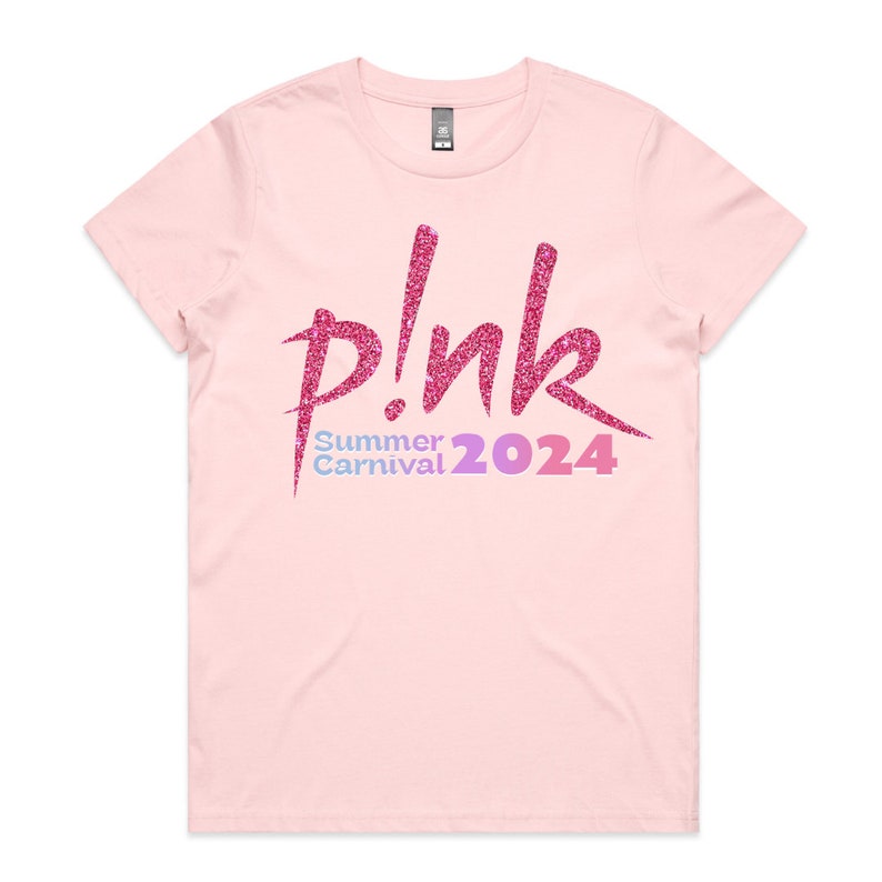 Pink T-Shirt, Summer Carnival Tour T-Shirt NEW DATES ADDES, Pink Australian Tour T-Shirt, Pink Tour Shirt, Pink Tour Tee, Aus Nz Tour Dates image 2