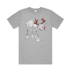 Star Wars AT-AT Walker Christmas T-Shirt For Men, Christmas at-at, Reindeer Star Wars Walker, Star Wars Gift, Star Wars Xmas, Mens Star Wars