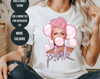 Pink T-Shirt, Summer Carnival Tour T-Shirt, Bubblegum Pink, Pink Australian Tour T-Shirt, Pink Tour Shirt, Pink Tour Tee, Aus Nz Tour