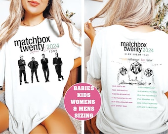 Matchbox Twenty T-Shirt, Matchbox 20 T-Shirt, Slow Dream Tour T-Shirt, Australia & New Zealand Dates