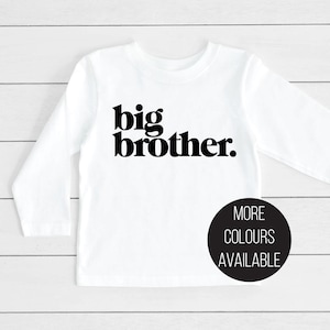 Big Brother T-Shirt, Long Sleeve Big Brother T-Shirt, Pregnancy Announcement T-Shirt, Big Brother Gift, Promoted To Big Brother