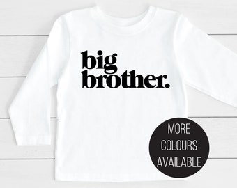 Big Brother T-Shirt, Long Sleeve Big Brother T-Shirt, Pregnancy Announcement T-Shirt, Big Brother Gift, Promoted To Big Brother