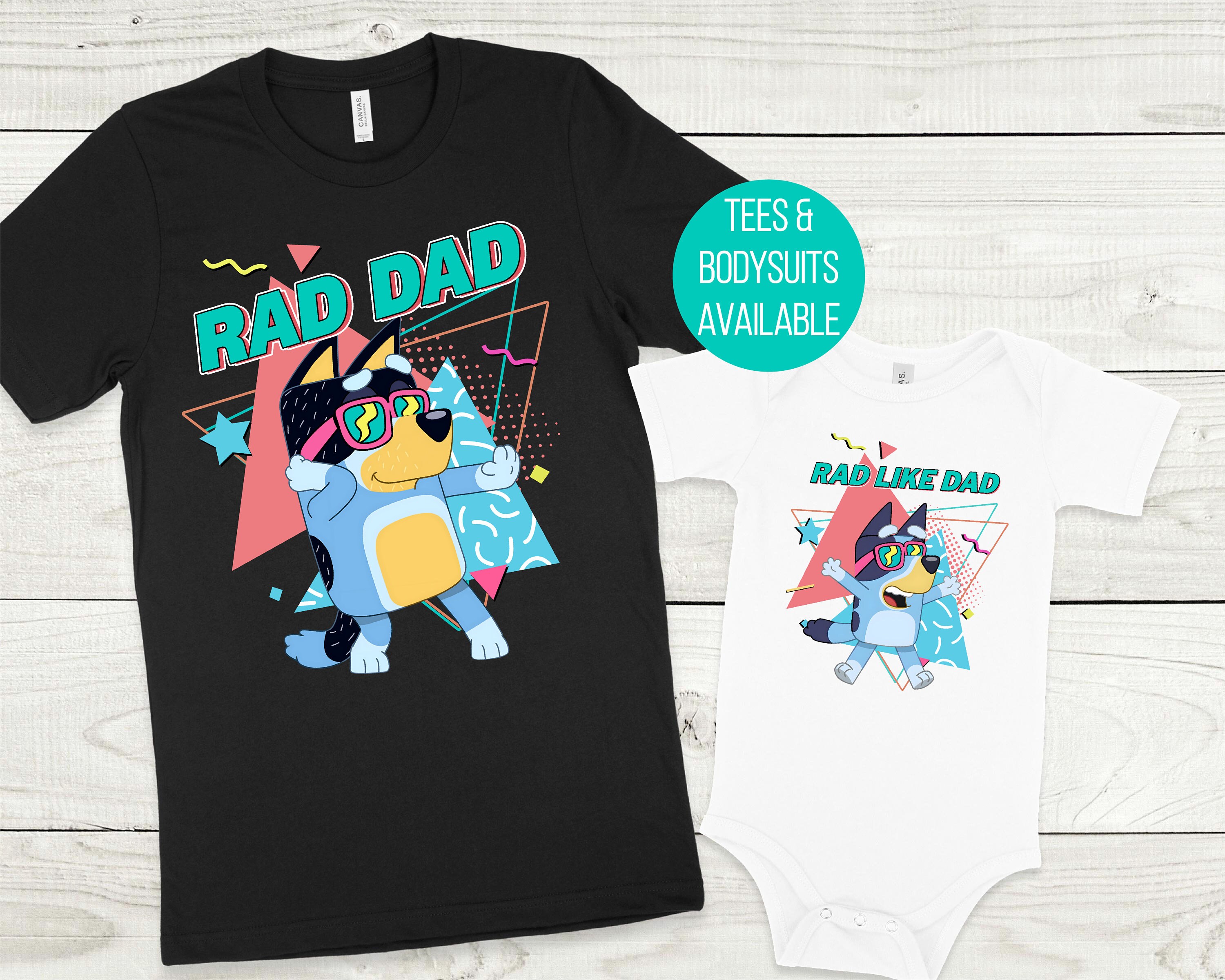 Bluey Father's Day Set Bluey Matching Set Bluey and Etsy Finland