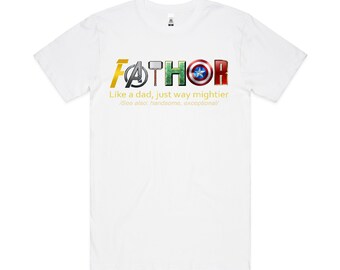 Fathor T-Shirt, Father's Day Gift, Men's T-Shirt, Super Dad, Fathor Definition T-Shirt, Dad T-Shirt, Superhero Dad, Avengers Dad T-Shirt