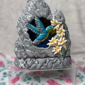Handpainted Hummingbird Figurine