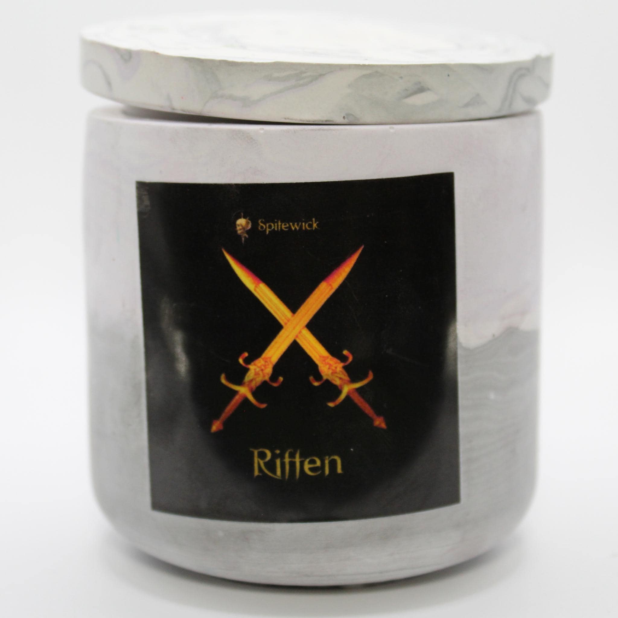 Riften Thieves Guild Kerze – Skyrim-inspiriertes Gothic Sojawachs | Leder, Gin&Rauch | Elder Schriftrollen Rollenspiel Geschenk