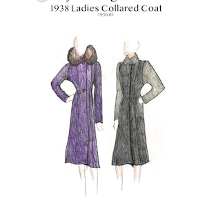 1938 Ladies Collared Coat