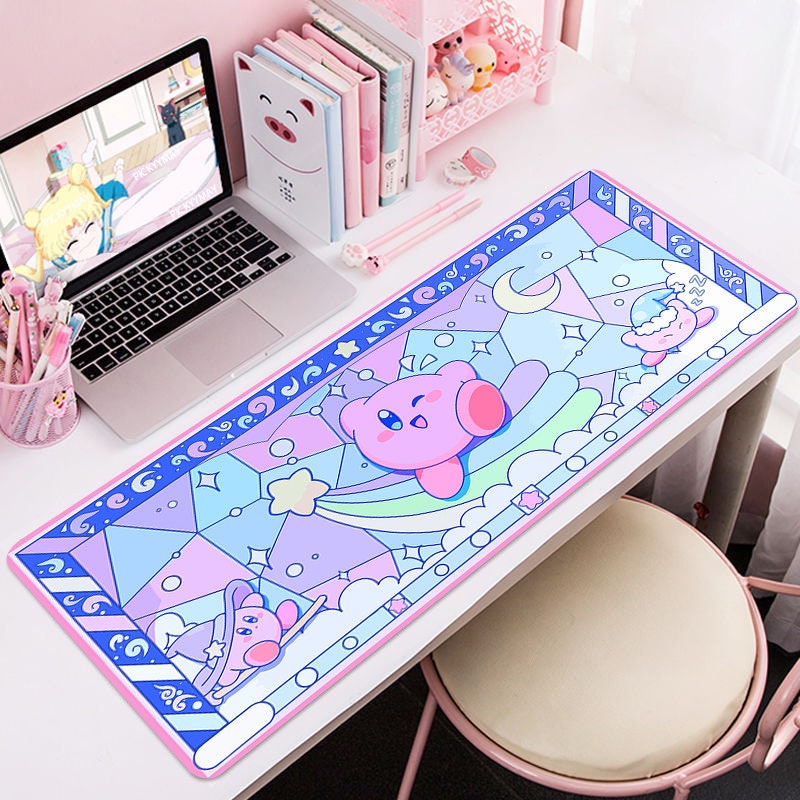 Long Kirby Kirby Gaming Desk Mats, Video Games Theme