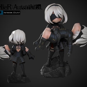 NIER Automata 2B | NSFW 3D Printed | Fun Art | Unpainted | Version |  Figurine