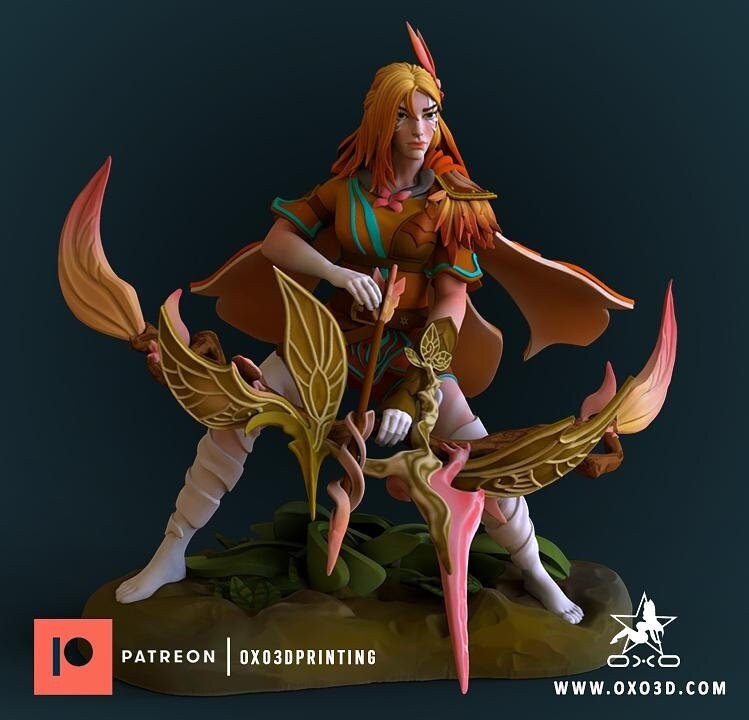 Windranger Arcana 3D Printed Miniature Fan Art Dota 2 Etsy UK