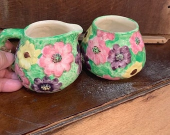 1970s Sugar & Creamer, Tunstall T. Dean and Sons, Sugar and Creamer Set