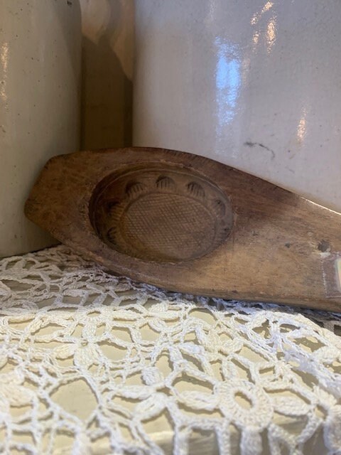 French Wooden Butter Mould - Kitchenalia - Hemswell Antique Centres