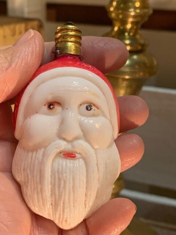1940s Vintage Santa Claus Bulb Glass Christmas Bulb Etsy