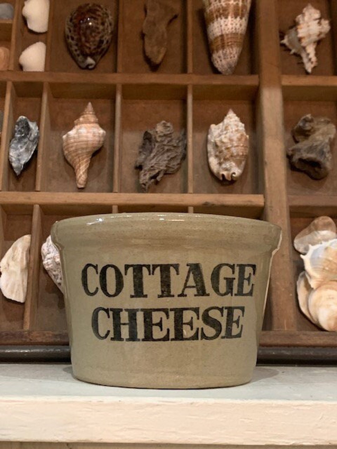 1950s Moira Stoneware Cottage Cheese Stoneware Crock Made in Etsy