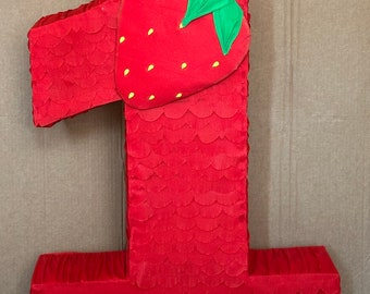 Number 1 Strawberry Piñata