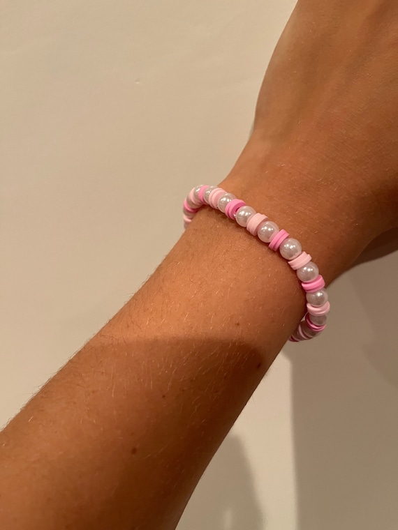 Buy DearME Love yourself Unique Glass Beaded Elastic Fashion Bracelet For  Men, Women, Boys, Girls And Gender Neutral. Free Size, Diameter 6.5 CM  (Pink) at Amazon.in
