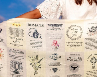 Dawn Grief Comfort Scarf - Sympathy Gift with Scripture, Lightweight Imitation Cashmere