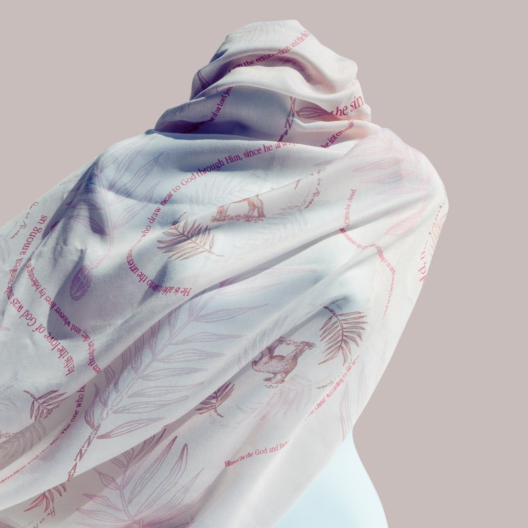 Hosanna Prayer Scarf Christian Shawl, Bible Verse Wrap, Faithinspired