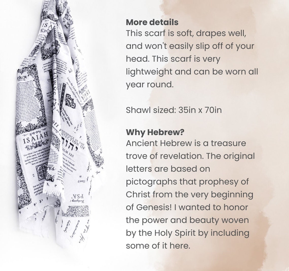 Christian Prayer Shawl Prayer Scarf With Bible Verses About Etsy