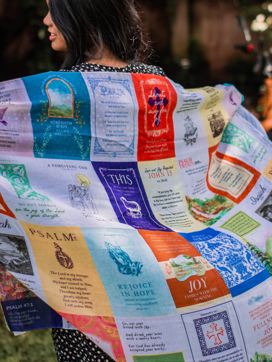 Joyful Prayer Scarf | Rejoicing in the Lord Bible Verse Lightweight ...