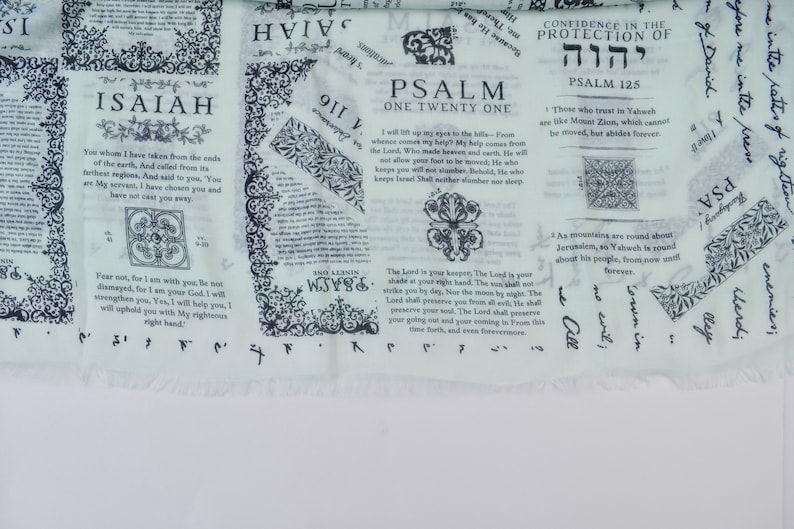 Christian Gift Bible Verse Shawl Prayer Shawl Scarf With Etsy