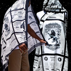 Names of God Prayer Shawl | Christian Scarf | Unisex Prayer Wrap | Lion of Judah | YHWH | Prayer Warrior Scarf | Faith-Based Gift
