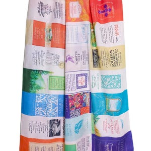 Joy Gebetsschal aus Bio-Baumwolle - Christliches Geschenk für Frauen, Bunter Bibel-Vers-Schal mit freudigen Schriften, vom Glauben inspiriertes Kleid