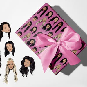 Keeping up with the Kardashians- Gift Wrapping Paper Rolls, 1pc- Pink