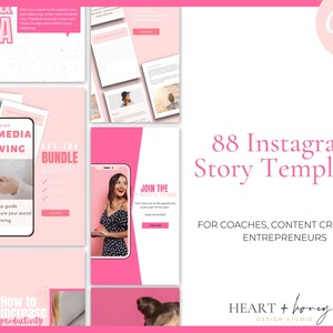 88 Instagram Story Templates | Canva Social Media Templates for Entrepreneurs, Coaches, Creators