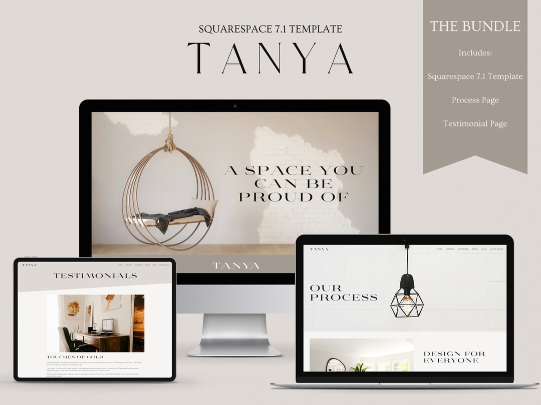 Squarespace Template 7.1 Bundle Website for Interior Designers ...