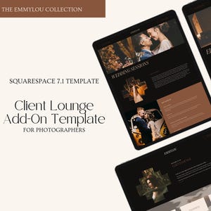 Website Template Squarespace, Squarespace 7.1 Website, Kunden Lounge, Hochzeit, Fotografie, Videografie, Portfolio, Dunkel, Moody, Boho