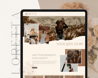 Loretta Squarespace 7.1 Website Template: Photography, Wedding, Boho