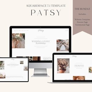 Squarespace Website Template, Squarespace Template, Customizable, Bundle, Wedding Planner, Event Planner, Business, Minimalistic, Elegant
