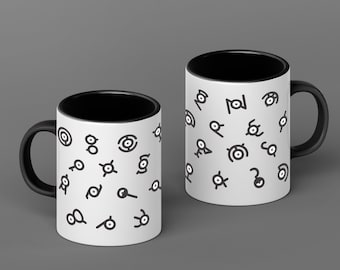 A Pattern Ceramic Mug (11.8oz), Office Mug, Gaming Mug, Microwave Safe, Holiday Mug, Coffee Mug | Gift Mug.