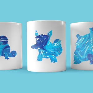Regional Water Starter Evolution Line Ceramic Mug (11.8oz), Office Mug, Gaming Mug, Microwave Safe, Holiday Mug, Coffee Mug, Gift Mug.