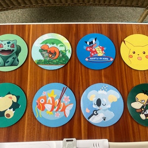 Coasters (4&#39;&#39; x 4&#39;&#39; x 0.12&#39;&#39;)! Holiday gifts, Desk Coasters, Gaming Coasters.