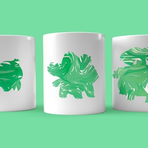 Regional Grass Starter Evolution Line Ceramic Mug (11.8oz), Office Mug, Gaming Mug, Microwave Safe, Holiday Mug, Coffee Mug, Gift Mug.