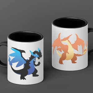 Charizard Mega Evolution X and Y Ceramic Mug (11.8oz), Office Mug, Gaming Mug, Microwave Safe, Holiday Mug, Coffee Mug, Gift Mug.
