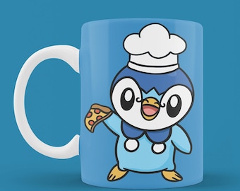 Chef Piplup Ceramic Mug (11.8oz), Office Mug, Gaming Mug, Microwave Safe, Holiday Mug, Coffee Mug | Gift Mug.