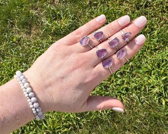 Raw Amethyst Ring | Sterling Silver | DONATION