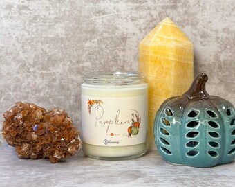 Pumpkin | Healing Crystal Candle | Soy Wax | Multiple Sizes