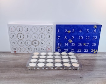 Candle Advent Calendar | 24 Mini Tea Lights | Scent Sampler Gift Box
