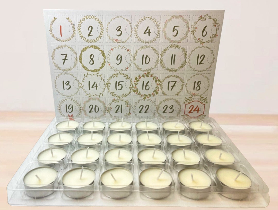 Candle Advent Calendar Advent Gift Etsy