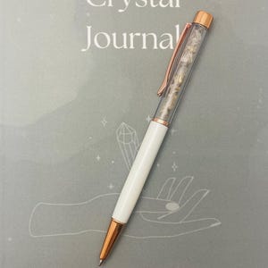 Crystal Chip Pen: Black Ink Refillable Healing Energy