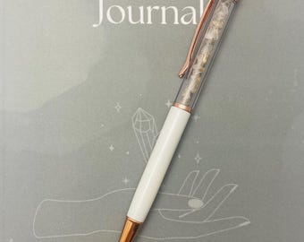 Crystal Chip Pen: Black Ink Refillable Healing Energy