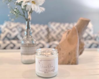 Ocean Oasis | Healing Crystal Candle  | Soy Wax | Multiple Sizes