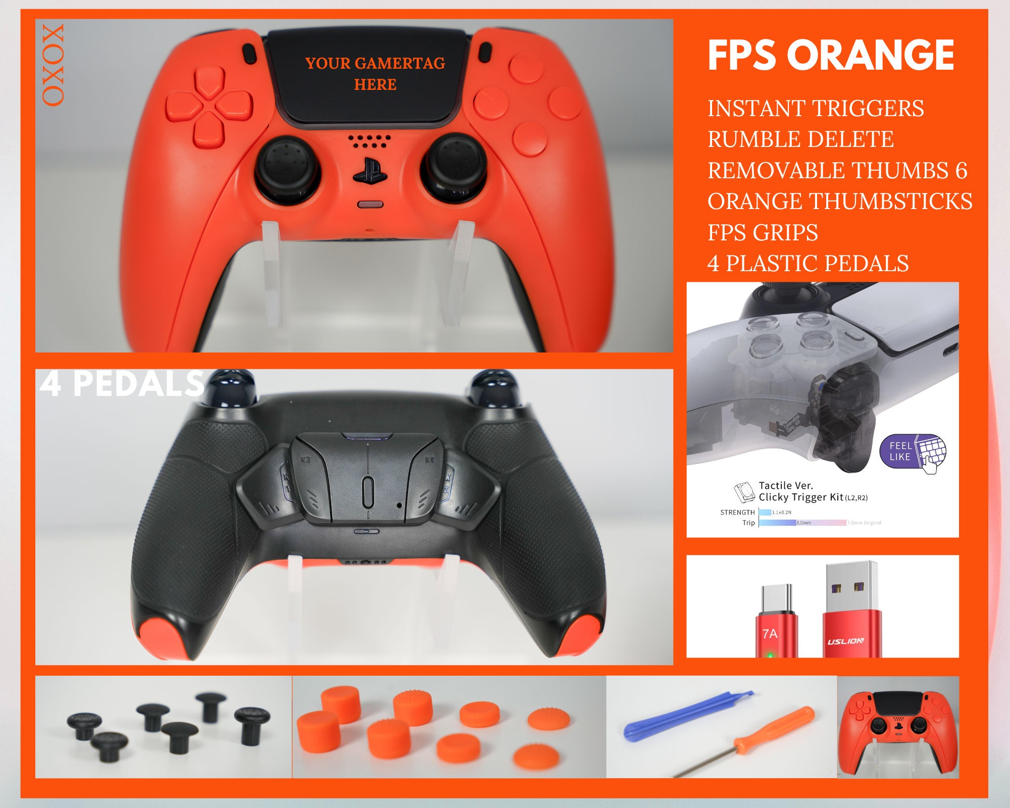 eXtremeRate Elite Controller Paddles, Interchangeable Paddles for