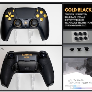 Sony PlayStation 5 PS5 DualSense Wireless Custom 4 Paddle Remap Pro Rubber Grip Remap To Any button!