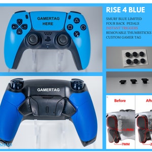 PS5 Controller LED Mod Blue Flame PS5 Custom Dualsense Wireless Controller  Backlit Buttons RGB -  Norway
